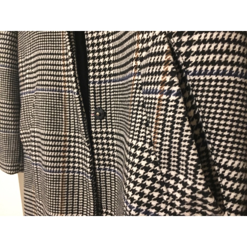 NWOT Zara Grey Tone Plaid Check Coat Size S - Picture 7 of 12
